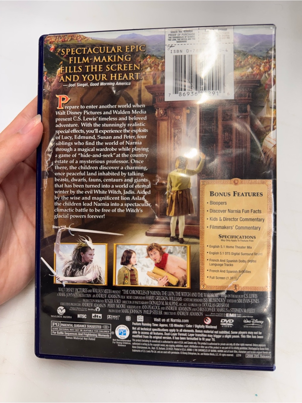 The Chronicles of Narnia: the Lion, the Witch and the Wardrobe (DVD, 2005) - Picture 2 of 3